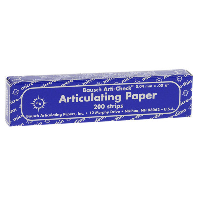Artikulační papír BK 09, 40µ modrý, proužky 200ks