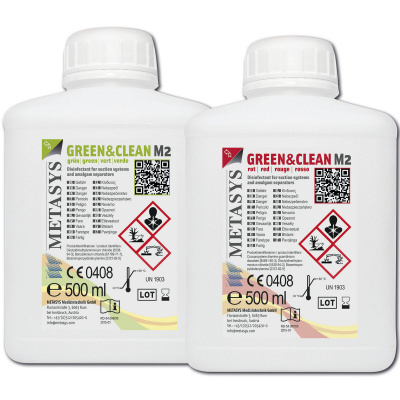 GREEN&CLEAN M2, Dezinfekce odsávacího zařízení 1x500ml zelený
