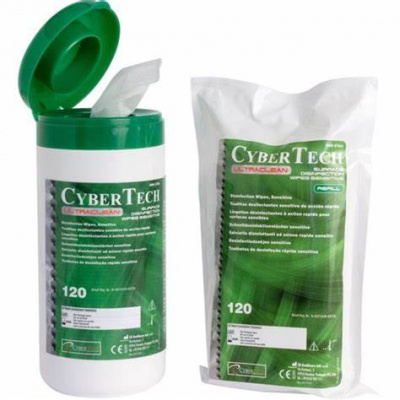 HS-Ultra Clean Lemon Cyber Tech Dezinfekční ubrousky s alkoholem doplňkové balení 120 ks
