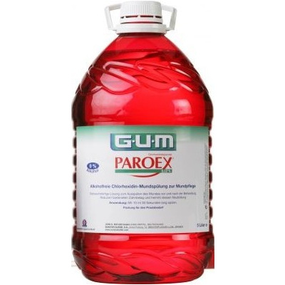 ÚSTNÍ VODA GUM PAROEX s chlorhexidinem 0,12% 5L (s pumpičkou)