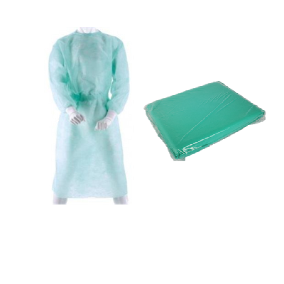 Sterilní plášť vel.L, zelený, 1 ks