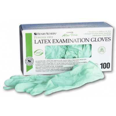 HS-rukavice latex  nepudrované Aloe L  100 ks