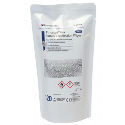 HS-EuroSept Xtra Surface dezinfekční ubrousky, doplňkové balení 120 ks